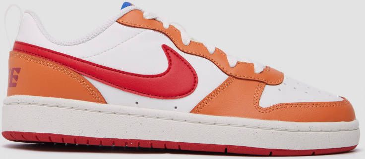Nike court borough low 2 sneakers wit/oranje kinderen