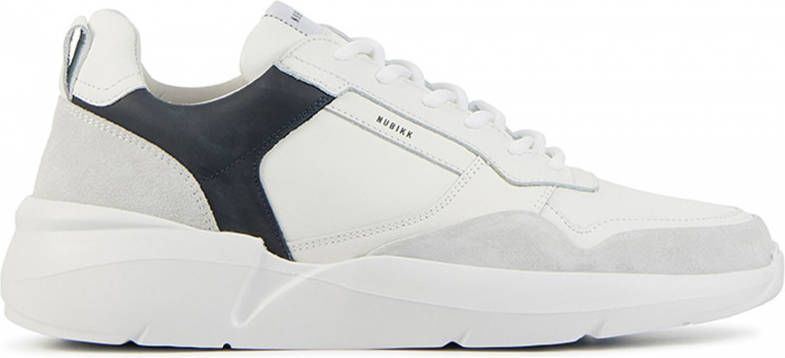 Nubikk Rogue Road Wave leren sneakers wit/blauw