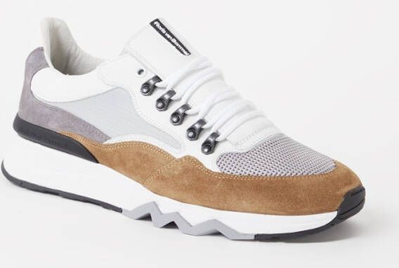 Floris van Bommel De Zager 01.10 sneaker met suè, de details