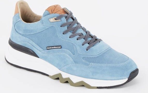 Floris van Bommel De Zager sneaker van nubuck met su&#xE8, de details