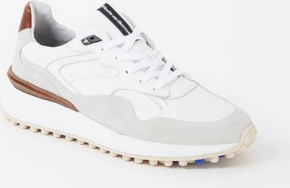Floris van Bommel Noppi 18.03 sneaker met leren en su&#xE8, de details