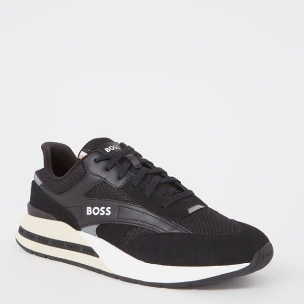 Hugo Boss Kurt sneaker van leer met su&#xE8, de details