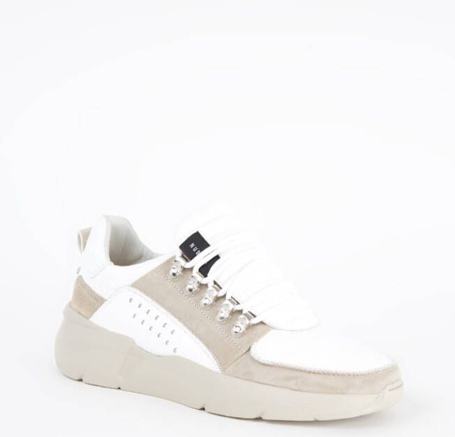 Nubikk Roque Roman sneaker van leer met su&#xE8, de details