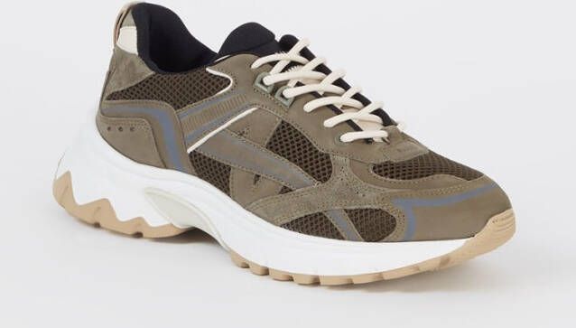 Nubikk Ross Nomad sneaker met nubuck en suè, de details