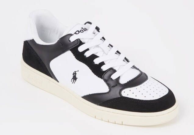 Ralph Lauren Court sneaker met suè, de details