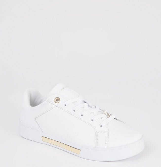 Tommy Hilfiger Witte Lage Sneakers Court Sneaker With Lace Hardware