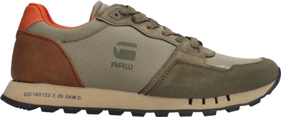 G-star G Star Raw Sneaker Heren Groen/Cognac/Oranje