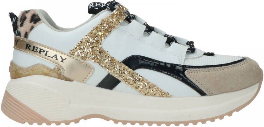 Replay Flys Sneaker Meisjes Zwart/Wit/Goud