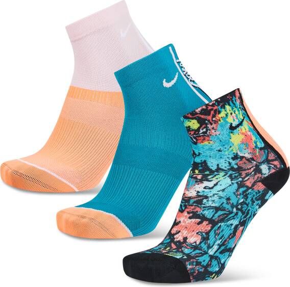 Nike Everyday Plus Trainingsenkelsokken voor dames (3 paar) Multi-Color