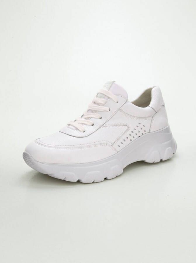 Paul Green Sneaker van hoogwaardig leer Wit