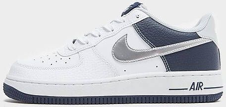 Nike Air Force 1 LV8 Kinderschoenen White/Midnight Navy/Pure Platinum/Metallic Silver