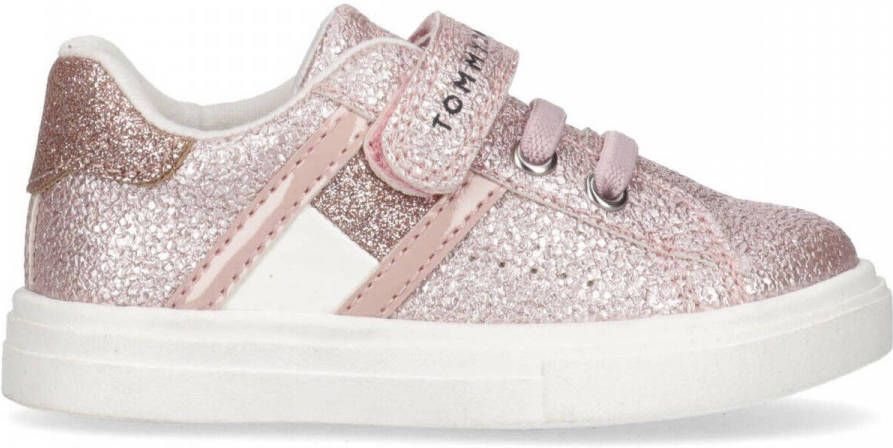 Tommy Hilfiger Sneaker met metallic finish en glitter