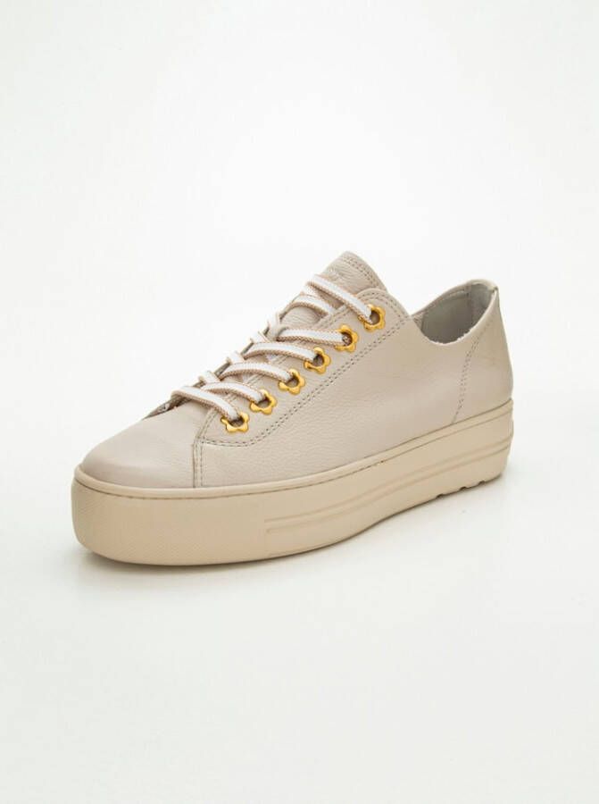 Paul Green Sneaker van hoogwaardig leer Beige