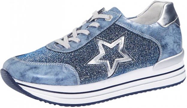 Remonte Sneaker met glittereffect Blauw