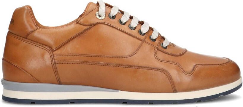 Van lier Cognac leren sneakers