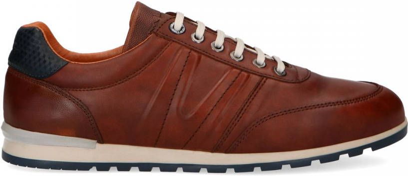 Van lier Cognac leren sneakers
