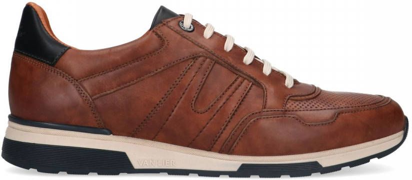 Van lier Cognac leren sneakers