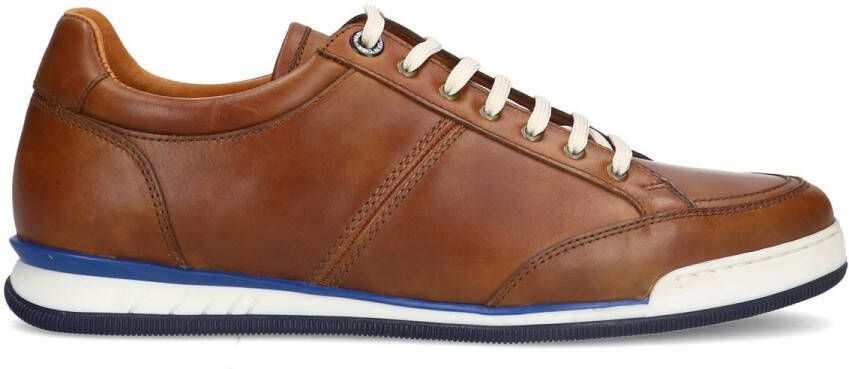 Van lier Cognac leren sneakers