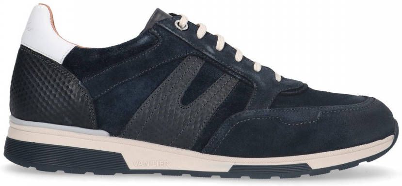 Van lier Donkerblauwe suède sneakers
