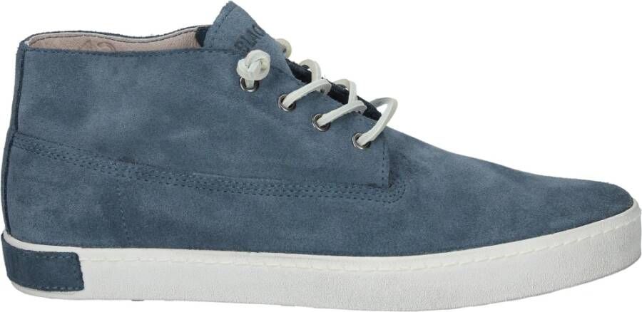 Blackstone Bm25 Jeans MID Sneakers , Blauw, Heren