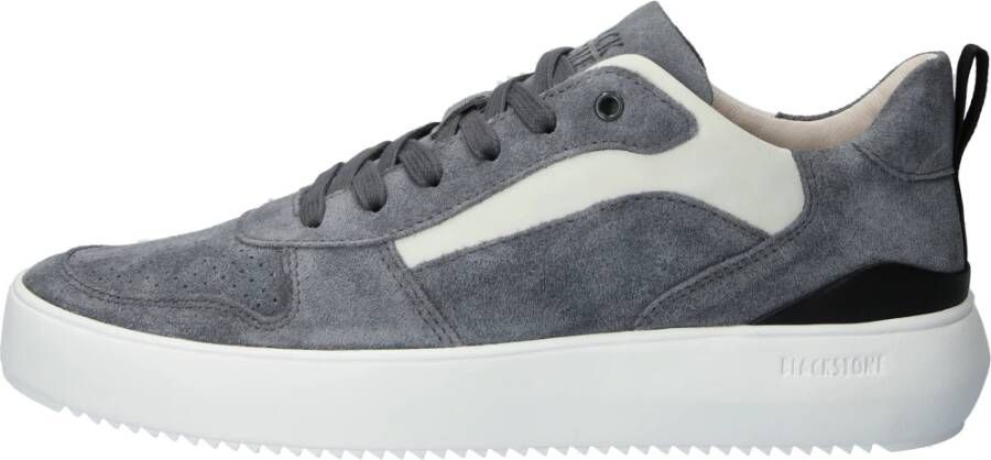 Blackstone Mykel Zg16 Pinstripe Sneakers Low , Grijs, Heren