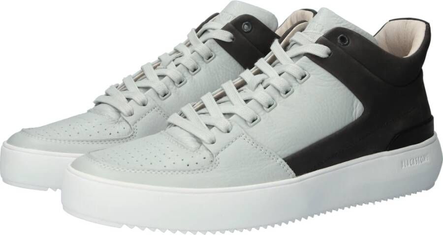 Blackstone Bryson Zg17 Grey Pinstripe Northern Droplet MID Sneaker , Grijs, Heren