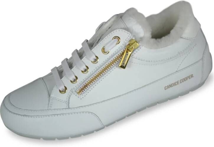 Candice Cooper Rock Deluxe Zip Fur Vitel Sneakers 2501953 01 , Wit, Dames