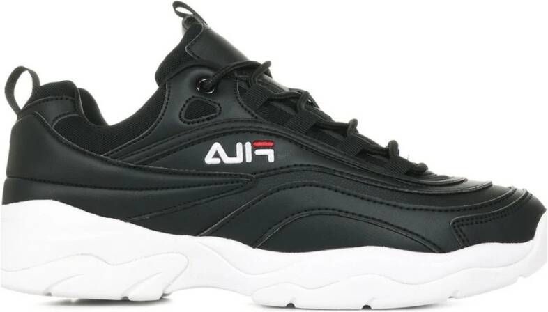 Fila Logo geborduurd sneakers , Zwart, Heren
