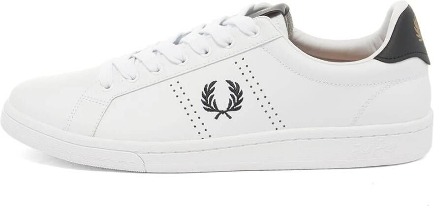 Fred Perry men's schoenen leather trainers sneakers b721 , Wit, Heren