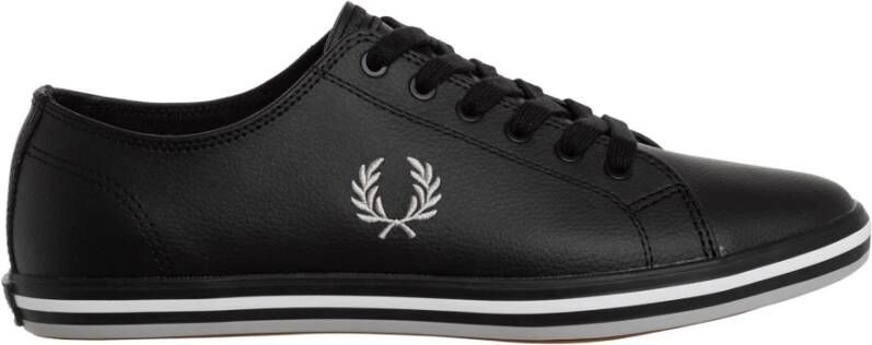 Fred Perry Men Leather Sneakers Kingston , Zwart, Heren