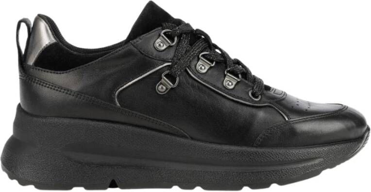 Geox Backsie Trainers , Zwart, Dames