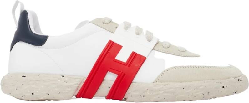 Hogan Low top veter up trainers , Wit, Heren