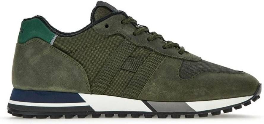 Hogan Sneakers H383 Green , Groen, Heren