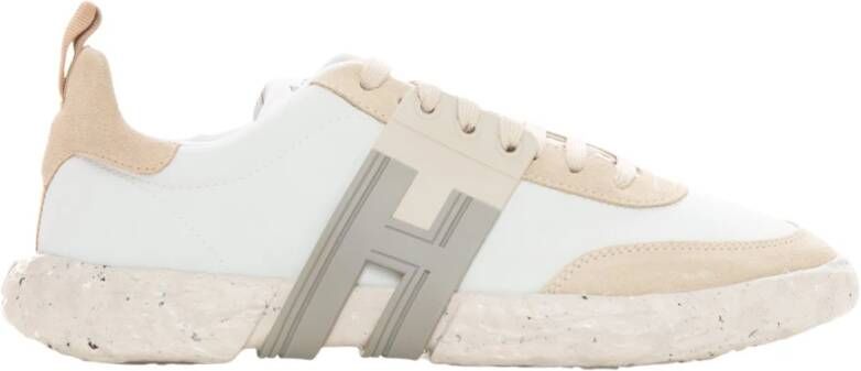 Hogan 3R lederen sneakers met veters , Wit, Heren