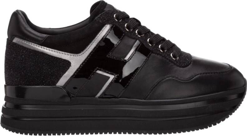 Hogan Sneakers midi platform , Zwart, Dames