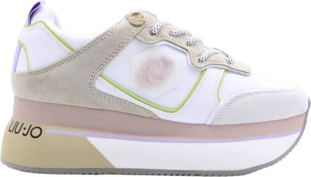 Liu Jo Sneakers Super Maxi Wonder 2 Sneaker Calf Leather Cow Wit