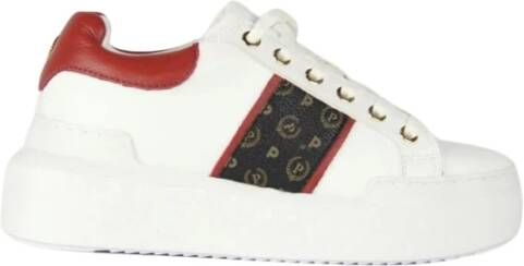 Pollini Sneakers con fascia monogram , Wit, Dames