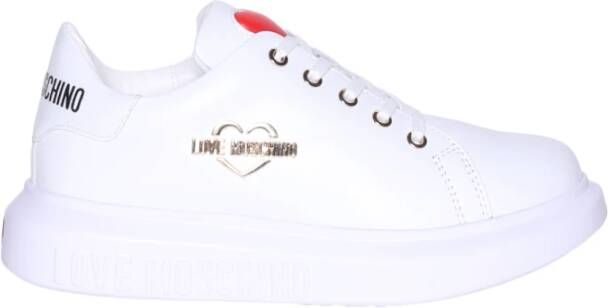 Love Moschino Hou van moschino platte schoenen , Wit, Dames