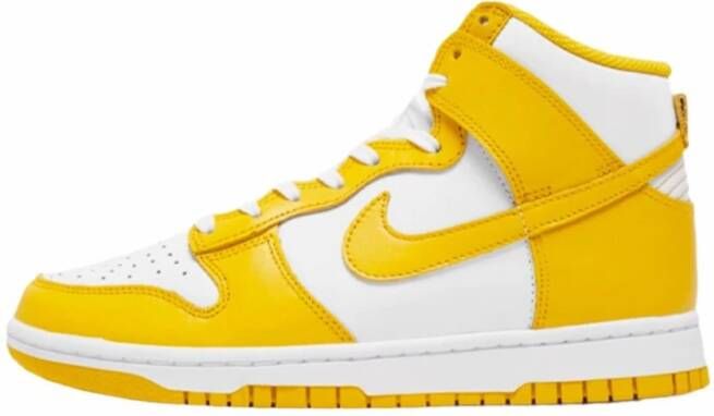 Nike Dunk Leather Dunk High Top Sneakers Nike, Geel, Dames