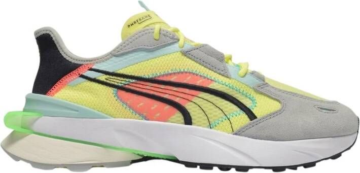 Puma OP1 Pwrframe Abstract sneakers in fluo gele canvas , Geel, Heren