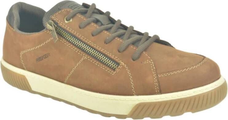 Rieker Cognac Vetl..+ Tiret DZ Sneakers , Bruin, Heren