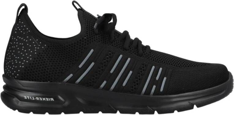 Rieker Zwarte casual gesloten schoenen , Zwart, Heren