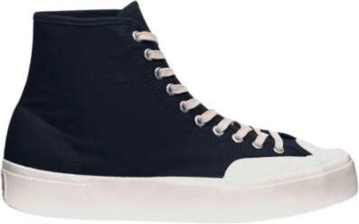 Superga Artefact Selvedge Duck Cotton High Top Sneakers , Blauw, Heren