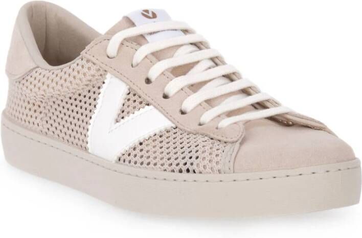 Victoria Sneakers Berlin Grid Beige , Beige, Dames