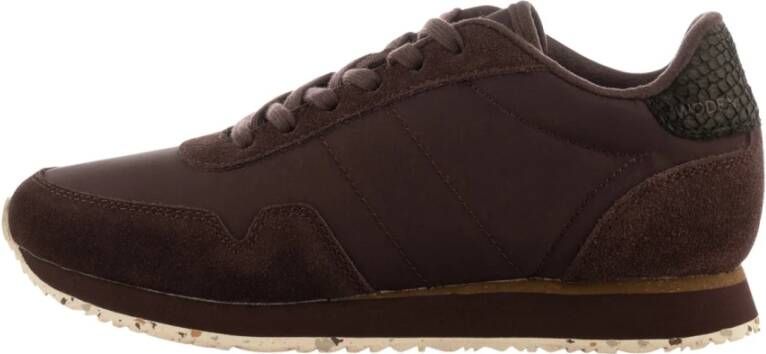 Woden Nora III leer fudge , Paars, Dames