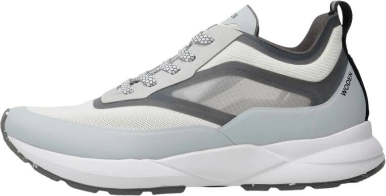 Woden Stelle Transparent Sneakers grijs Textiel