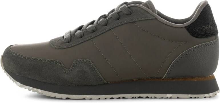 Woden Nora III leer donkergrijs , Grijs, Dames