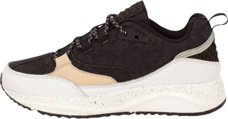 Woden Malou Cork Black , Zwart, Dames