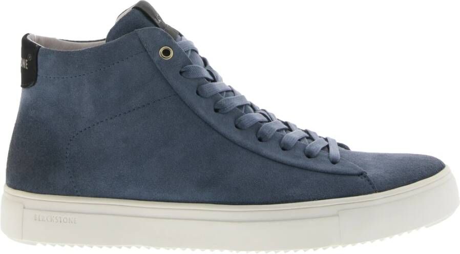 Blackstone Vg07 jeans mid top sneaker , Blauw, Heren