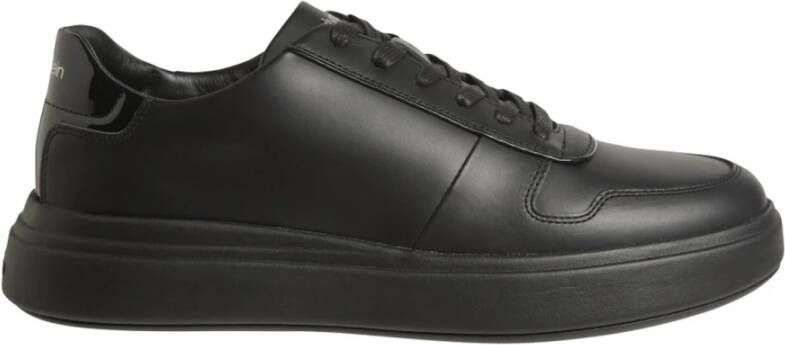 Calvin Klein low top lace up shine , Zwart, Heren